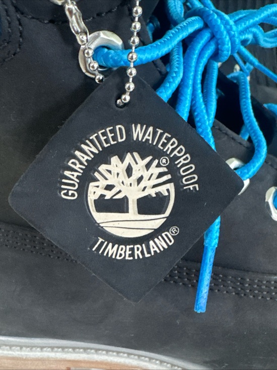 Timberland Men’s 6 Inch Premium Waterproof Boots Black Blue Size 10